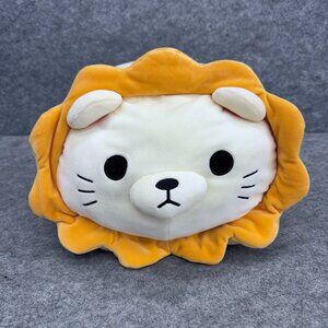 Honeymaru Lion Laydown Soft Plush 13" Beige Orange Aliquantum International, NEW